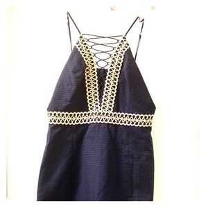 Navy Blue and Gold Lilly Pulitzer dress